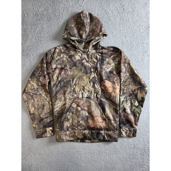 Mossy Oak Hoodie Sweatshirt Mens S Camo Hunting Pullover Fleece Outdoors Camp - Picture 1 of 6